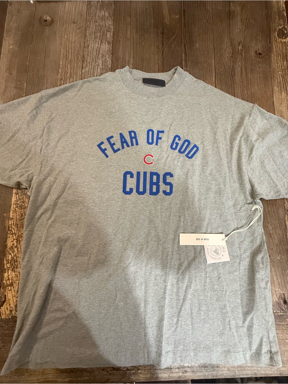 Fear of God Gray Cubs Logo Short Sleeve Tee